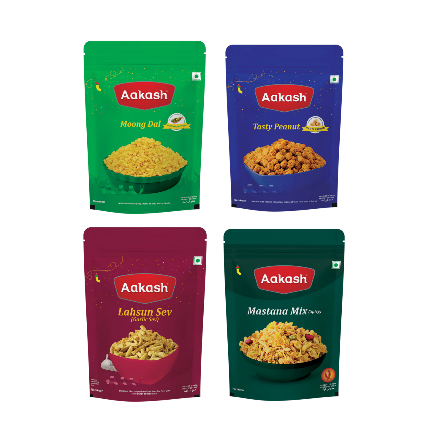 Sev, Mixture & Peanut Combo (Pack of 4)