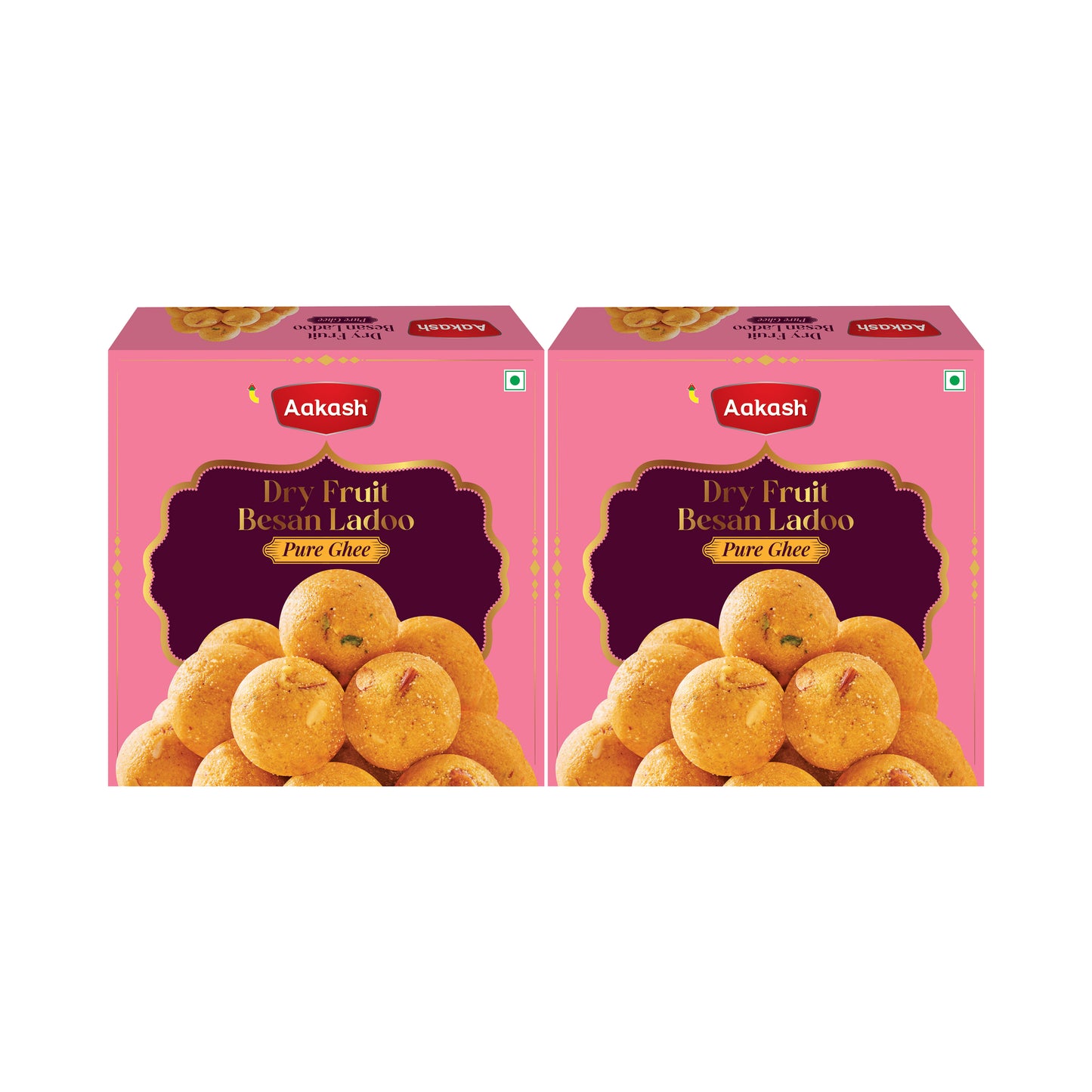 Dry Fruit Besan Ladoo Pure Ghee Combo(Pack of 2)