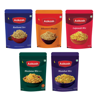 Sev, Bhujia & Mixture Combo (Pack of 5)